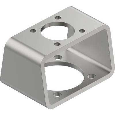 Kątownik metalowy z wieloma otworami do śrub, prawdopodobnie element łączący w konstrukcjach mechanicznych.