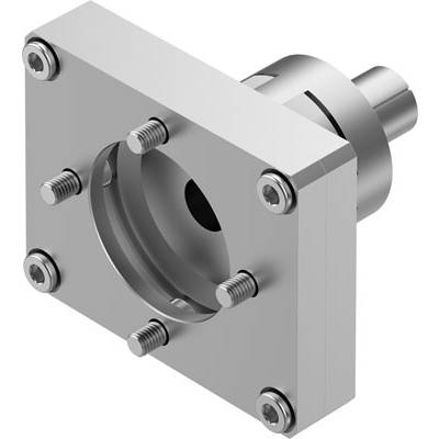 Mechanizm metalowy z kołkami i śrubami, prawdopodobnie część urządzenia mocującego lub łączącego.