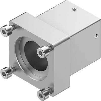 Element obrabiany z metalu o kształcie cylindrycznym, z kwadratową obudową, stosowany w maszynach lub zastosowaniach technicznych.