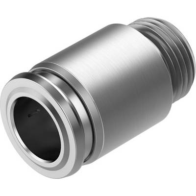 Chromowany adapter metalowy o kształcie cylindrycznym, z gwintem na jednym końcu. Odpowiedni do celów przyłączeniowych i łączeniowych.