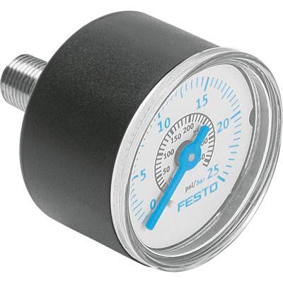 Urządzenie pomiarowe ciśnienia ze skalą od 0 do 25 psi, wskazujące wartość około 5 psi.