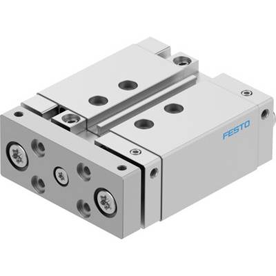 Pneumatyczny cylinder Festo z wieloma opcjami mocowania i kompaktową budową do zastosowań w automatyzacji przemysłowej.