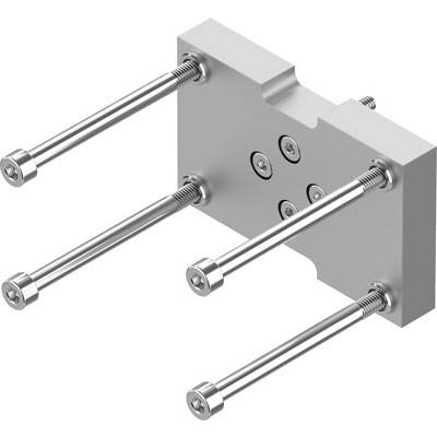 Metalowy element konstrukcyjny z wieloma śrubami wystającymi w różnych kierunkach. Odpowiedni do połączeń mechanicznych.