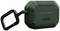 Zielona, wytrzymała obudowa UAG do bezprzewodowych słuchawek dousznych z karabińczykiem, zaprojektowana z myślą o optymalnej ochronie i łatwym mocowaniu.