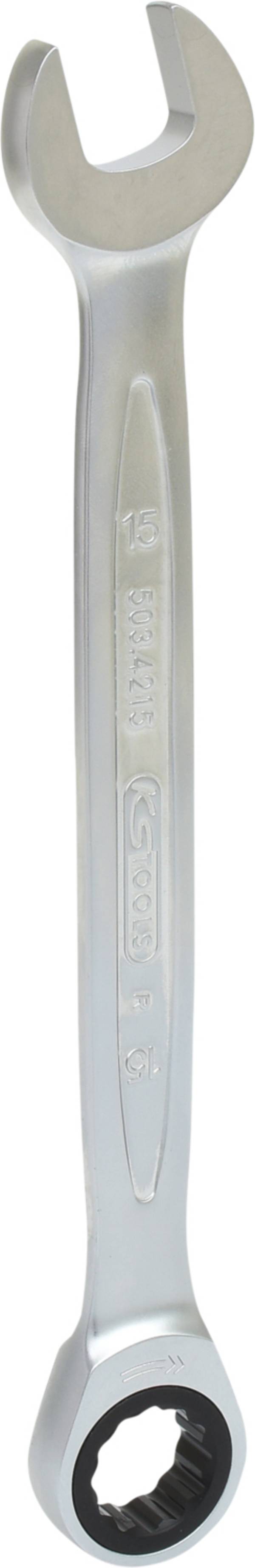 KS Tools 503.4215 5034215 Klucz oczkowy grzechotkowy  Rozmiar klucza (metryczny) (tylko do tytułu) 15 mm