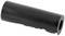 Czarna tuleja rurowa, cylindryczna, o gładkiej powierzchni zewnętrznej i pustym wnętrzu.