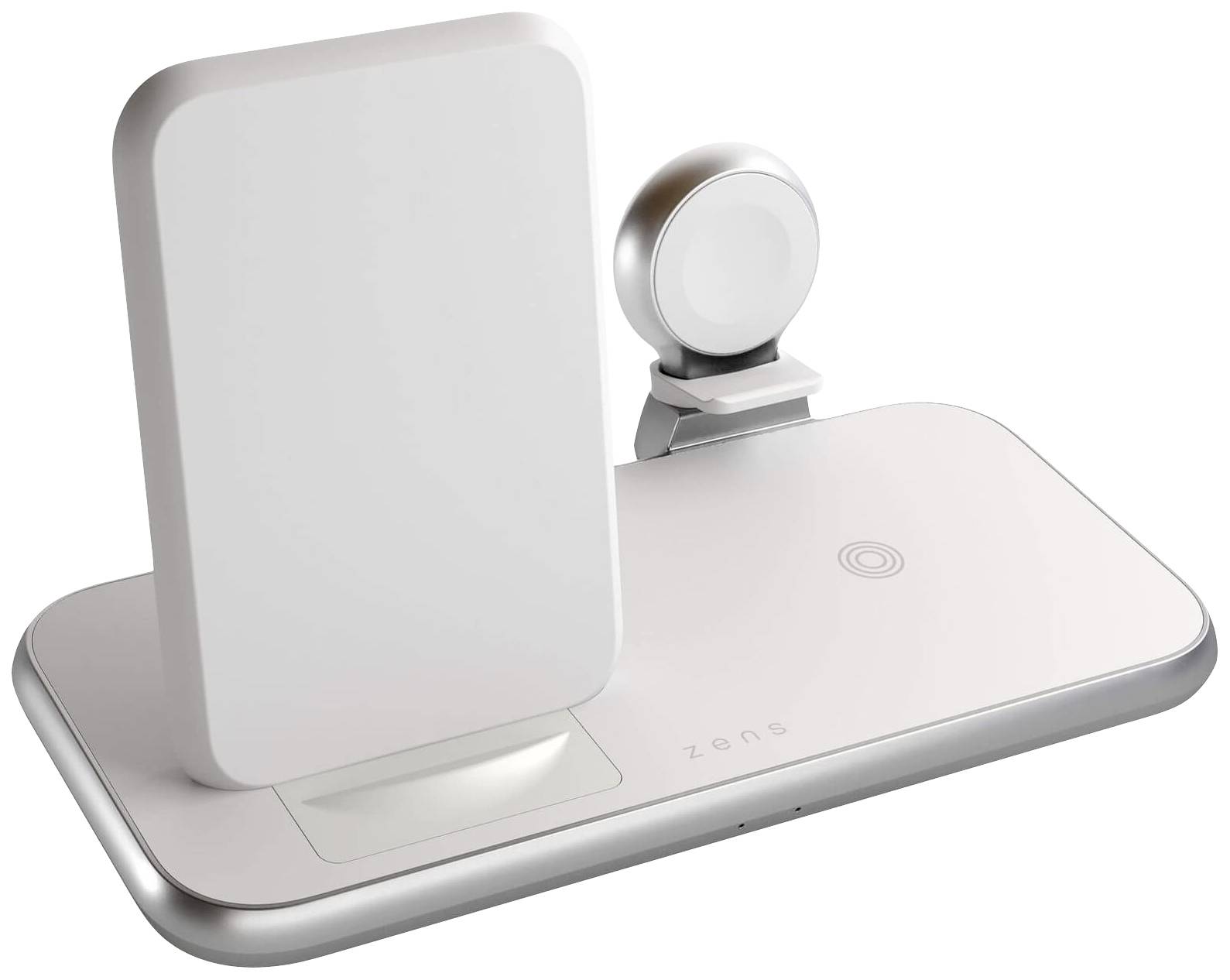 Бездротовий зарядний пристрій ZENS Aluminum Series 4 в 1 з підставкою та годинником ZEDC15W/00, тип виходу: бездротовий QI, USB, б