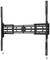 Czarna metalowa podstawa ścienna do telewizora z wieloma punktami mocowania, odpowiednia do dużych telewizorów plazmowych lub LCD.