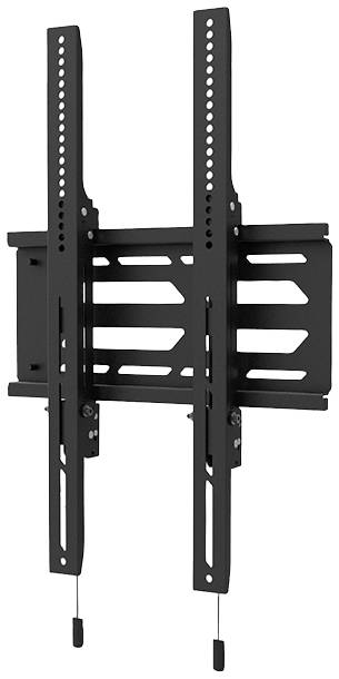 Uchwyt ścienny do telewizora z regulowanymi ramionami, odpowiedni dla telewizorów płaskich. Czarny, metalowy, wytrzymały i elastyczny.