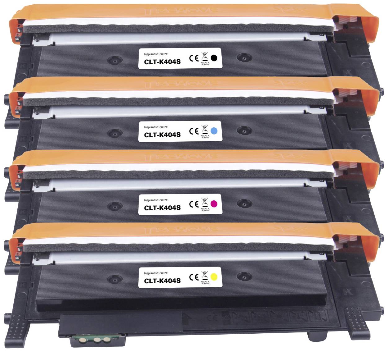 Тонер-картридж Renkforce, сумісний з Samsung CLT-P404C, CLT-K404S, CLT-C404S, CLT-M404S, CLT-Y404S (чорний, блакитний, пурпуровий,