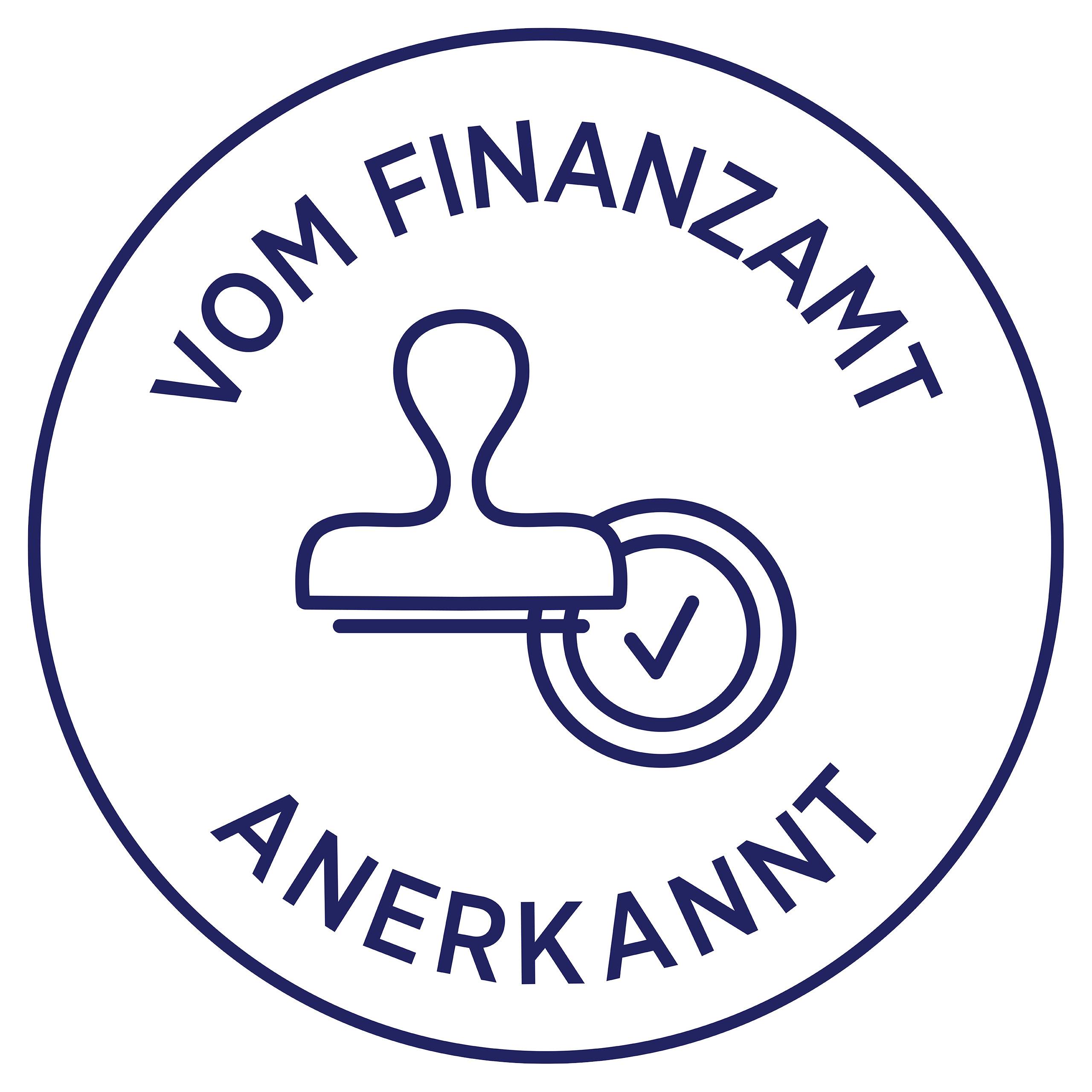 Pieczęć przedstawia stempel z zaznaczeniem oraz słowami: Zatwierdzono przez Urząd Skarbowy.