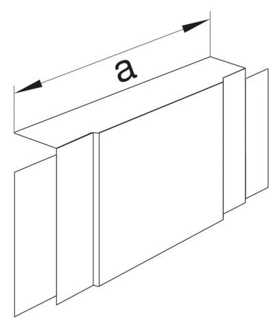 Diagram struktury elementu wysuniętego z oznaczeniem 'a' dla widocznej długości krawędzi.