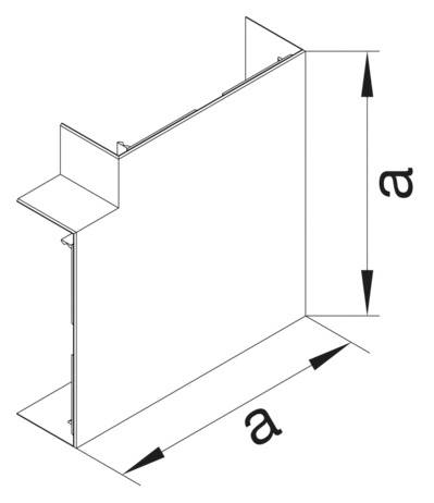 Diagram prostokątnego profilu z zaznaczoną szerokością i wysokością 'a'.