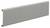 Szary plastikowy pasek osłonowy w kształcie prostokąta, lekko strukturyzowany, przeznaczony do zakrywania instalacji lub krawędzi.
