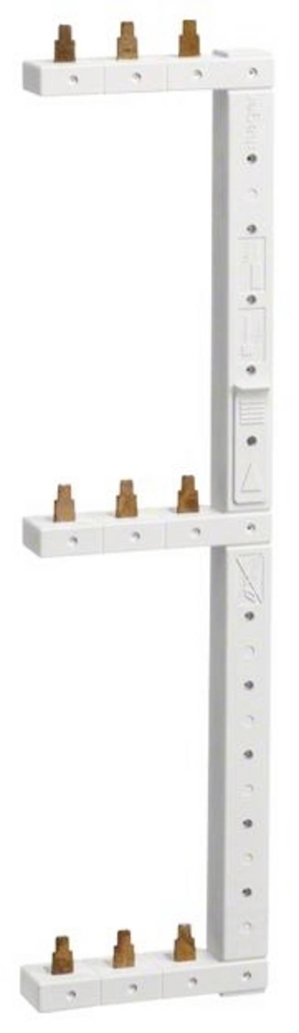 Hager KCL368R Szyna fazowa Hager KCL368R 3-biegunowa 3-rzędowa 125mm prawa pionowa Szyna fazowa   brązowy, niebieski 3 styki       1 szt.
