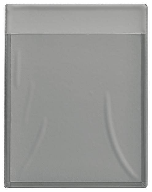 Przezroczysta, pionowa plastikowa koszulka ochronna, odpowiednia do przechowywania dokumentów lub kart.