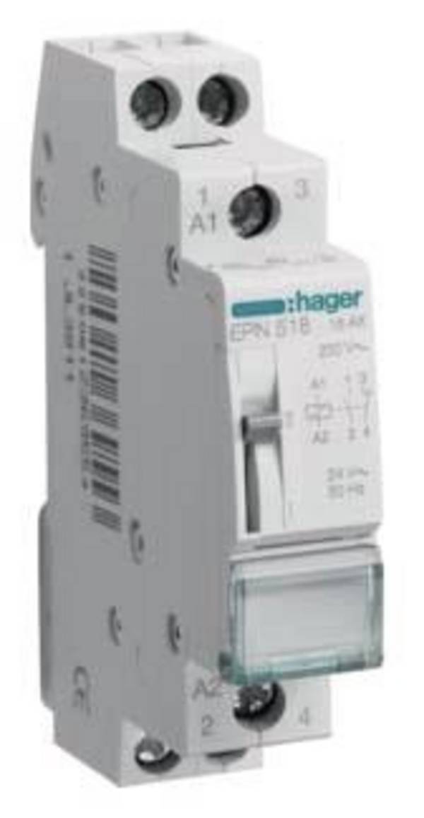 Przełącznik przepięciowy szyna Hager EPN518 1 NO, 1 NC 24 V/AC, 12 V/DC 16 A 1 szt.