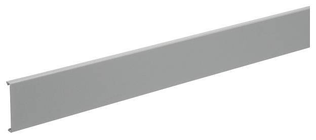 Długi, prostokątny kawałek metalu w kolorze srebrnym, prawdopodobnie element konstrukcyjny lub dekoracyjny.