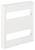 Biały, prostokątny plastikowy ramka z dwoma dużymi wycięciami pośrodku.