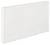 Prostokątna, biała wkładka z tworzywa sztucznego z lekko podniesionymi krawędziami, prawdopodobnie używana jako osłona lub panel.