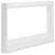 Biały, prostokątny ramka z tworzywa sztucznego bez wkładu, odpowiednia do montażu lub oprawienia.