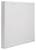 Biały, kwadratowy panel LED. Projekt jest prosty i nowoczesny. Odpowiedni do montażu podtynkowego we wnętrzach.