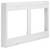 Prostokątna, biała rama z dwoma identycznymi wycięciami, prawdopodobnie przeznaczona do zamocowania dwóch urządzeń lub elementów.