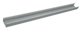 Profil aluminiowe w kształcie litery U, które może być stosowane w konstruktach, produkcji mebli lub jako szyna prowadząca.