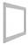 Szary, prostokątny metalowy ramka z prostokątnym wycięciem pośrodku.