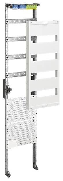 Rozszerzalny elektryczny system instalacyjny z wieloma gniazdami modułowymi i zdejmowalną pokrywą do prowadzenia okablowania.
