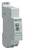 Szary wyłącznik nadprądowy z przełącznikiem kołyskowym i zieloną etykietą, odpowiedni do instalacji w elektrycznych skrzynkach rozdzielczych.