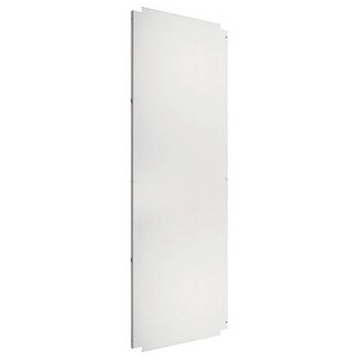 Prostokątny, biały panel z zaokrąglonymi krawędziami. Wydaje się być wykonany z gładkiego materiału, takiego jak metal lub tworzywo sztuczne.