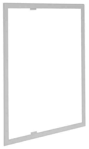 Prosty, prostokątny, biały ramka na zdjęcia bez zawartości obrazu, stojąca samotnie na białym tle; minimalistyczna i dekoracyjna.