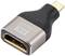 Adapter HDMI do 8K UHD, z obudową w kolorze czarnym i srebrnym, prezentuje złącze do wysokiej jakości transmisji wideo i audio.