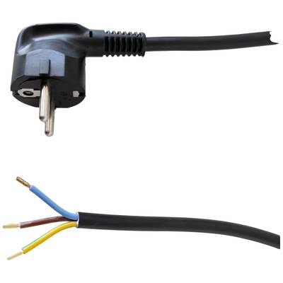 kabel zasilający Helukabel H05VV-F SW 3G1,5 3m Schukowinkelstecker/30mm 84405-1, H05VV-F 3G 1,5 mm², 3 m