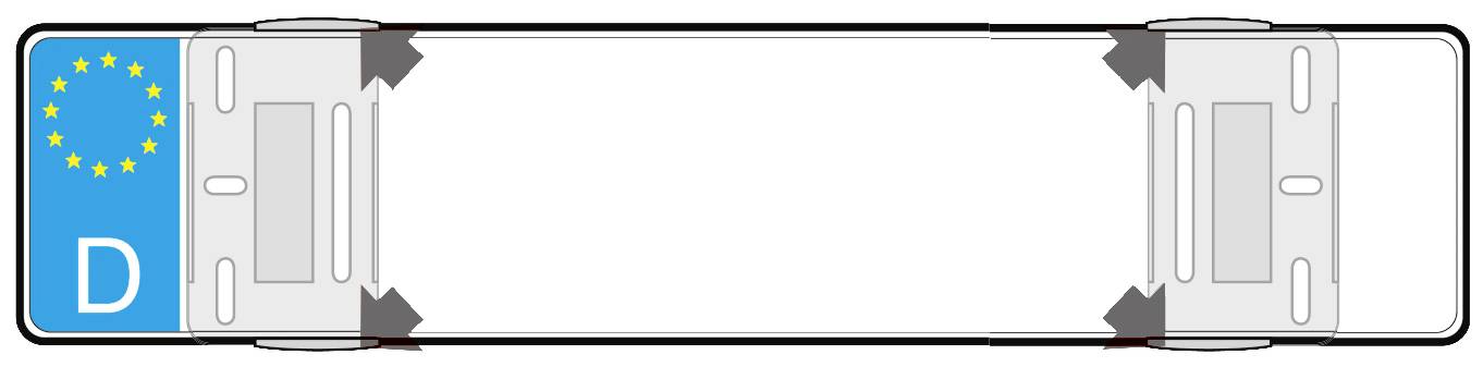 Прозорий тримач номерного знака HP Autozubehör Simple-Fix (Д x Ш x В) 12 x 6,5 x 1 см