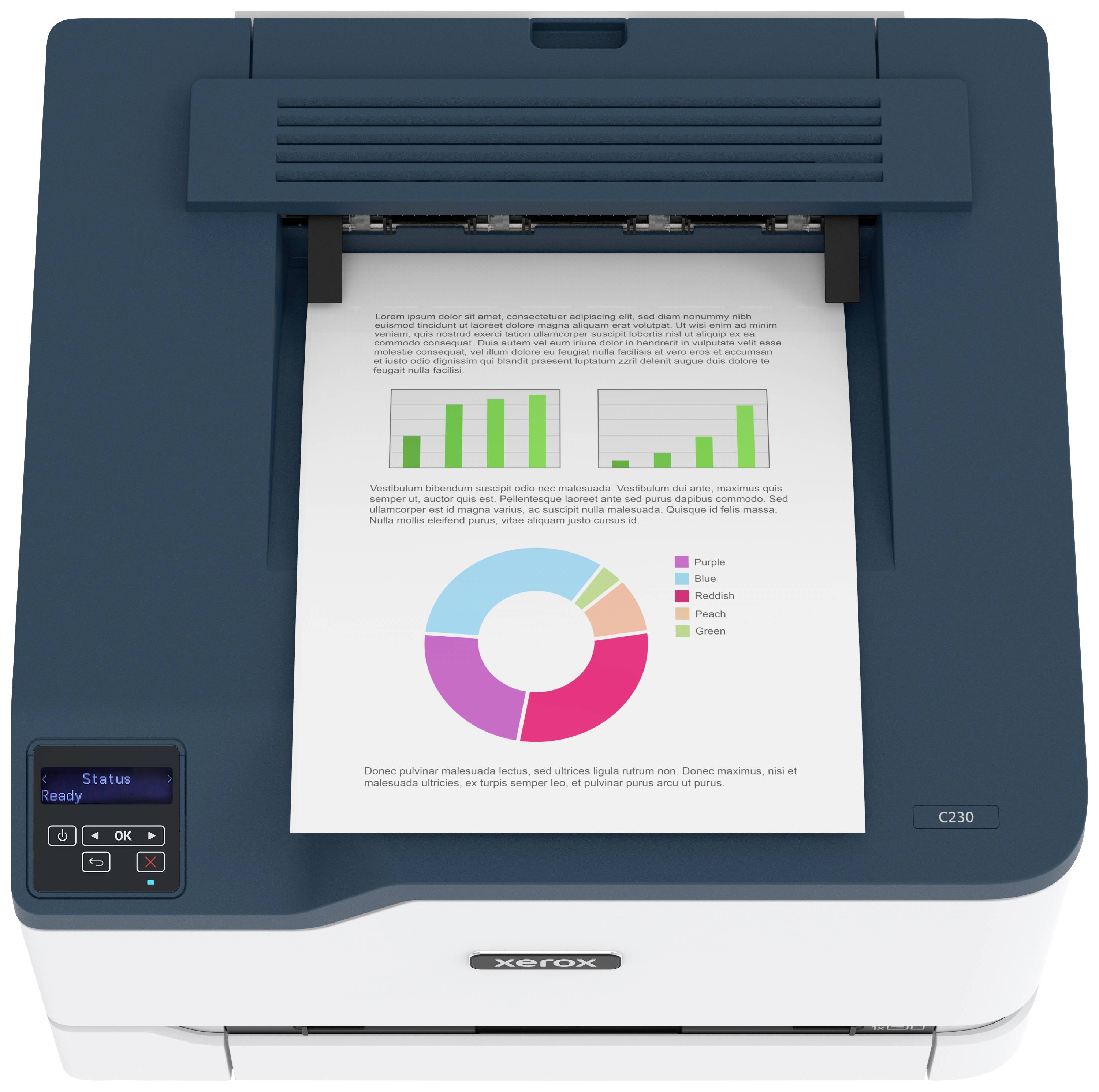 Xerox C 230 Drukarka laser druk kolorowy A4 22 Stron/min 22 Stron/min 600 x 600 dpi Duplex, LAN, WLAN-3