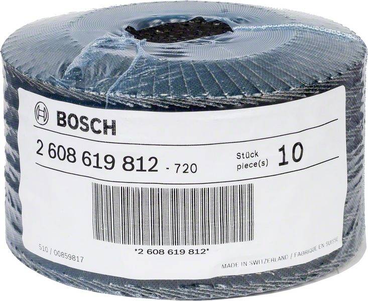 'Bosch 2 608 619 812 - 720, 10 sztuk.' Rolka z kodem kreskowym i szczegółami produktu.