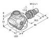 Turck Czujnik indukcyjny nie podtynkowy PNP, Zamykający NI10U-EM12WDTC-AP6X