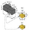 Turck Czujnik indukcyjny nie podtynkowy PNP, Zamykający NI2-Q9,5-AP6-0,15-FS4.4X3/ S304
