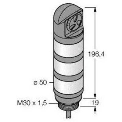 Rysunek techniczny cylindrycznego elementu o wysokości 196,4 mm, średnicy 50 mm i gwincie M30 x 1,5.