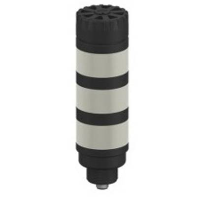 Urządzenie cylindryczne w czarno-szare pasy, prawdopodobnie element techniczny lub filtrujący.
