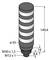 Schemat cylindrycznej lampy z wymiarami: wysokość 149,4 mm, średnica 50 mm. Parametry gwintu: M30 x 1,5 oraz M12 x 1.