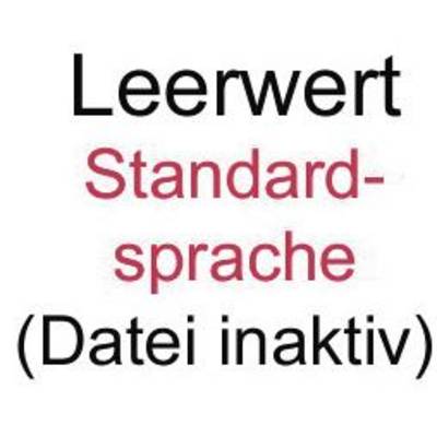 "Leerwert Standardsprache (plik nieaktywny)" czarną i czerwoną czcionką.