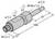 Rysunek techniczny cylindrycznego adaptera z wymiarami gwintów: długość 100 mm, wał 47 mm, średnica 7,3 mm, rozmiary nakrętki 19 i 22 mm.