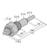 Rysunek techniczny cylindra z gwintem G1/2, długość 115 mm, średnica Ø15 mm, z oznaczeniami wymiarów i rozmiarem klucza 27.