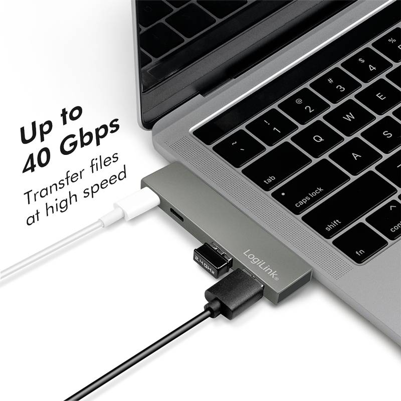 Stacja dokująca USB-C® LogiLink UA0399 zasilanie USB-C®-7