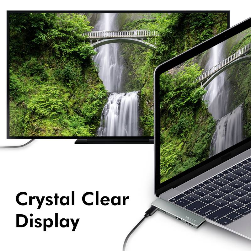 Stacja dokująca USB-C® LogiLink UA0399 zasilanie USB-C®-8