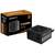 Zasilacz Gigabyte P450B 450W z certyfikatem 80 Plus Bronze przedstawiony w czarnym designie obok dopasowanego opakowania.