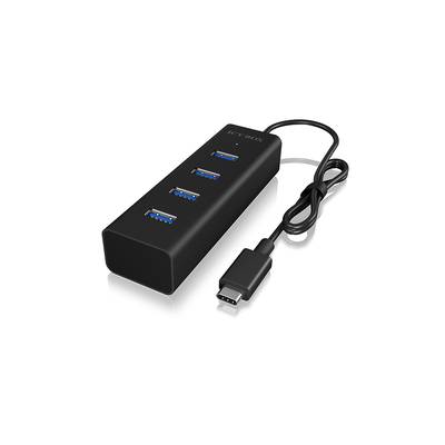 Hub Multiport USB-C® USB 3.2 Gen 2 (USB 3.0) ICY BOX 4 porty czarny